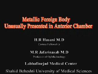 metalic foreign body in AC
